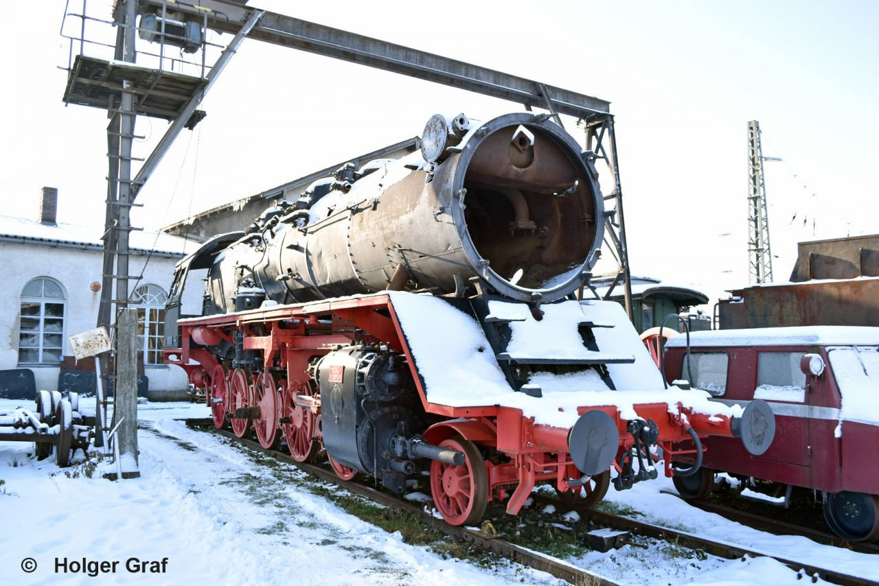 Kessel der Lokomotive 50 955 aufgesetzt